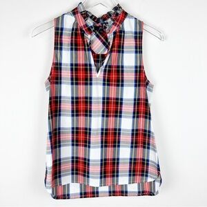 J. CREW Stewart Tartan Top size 0